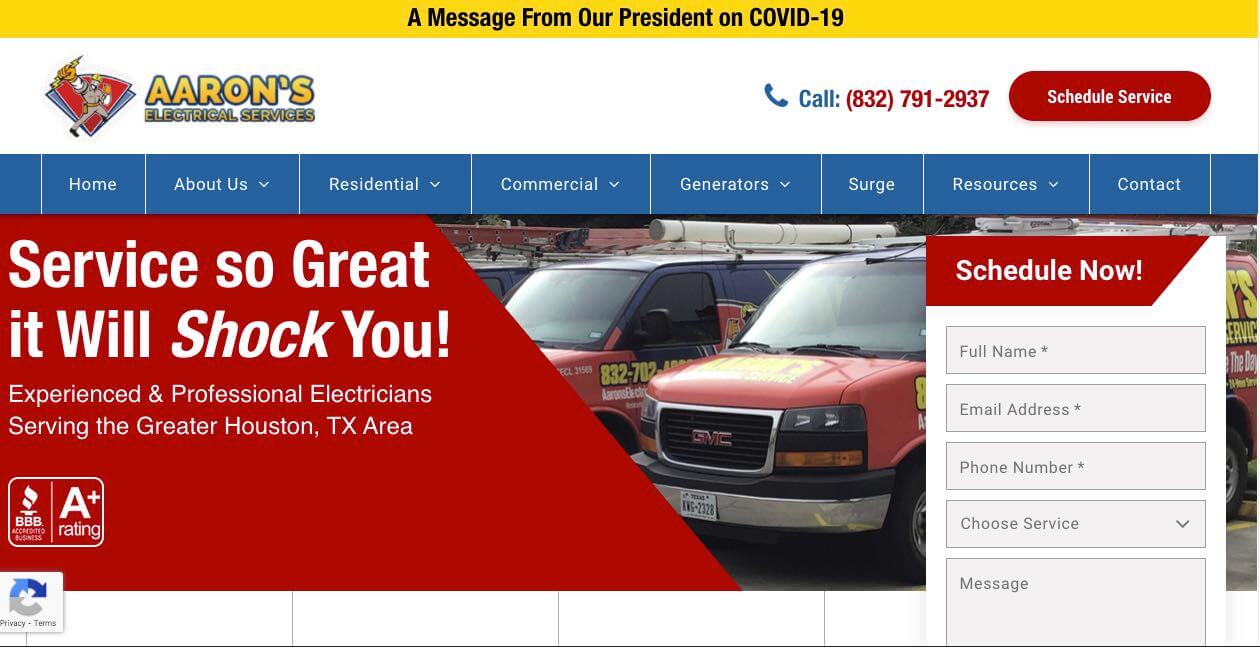 Aarons Electrical Services Electrician Houston