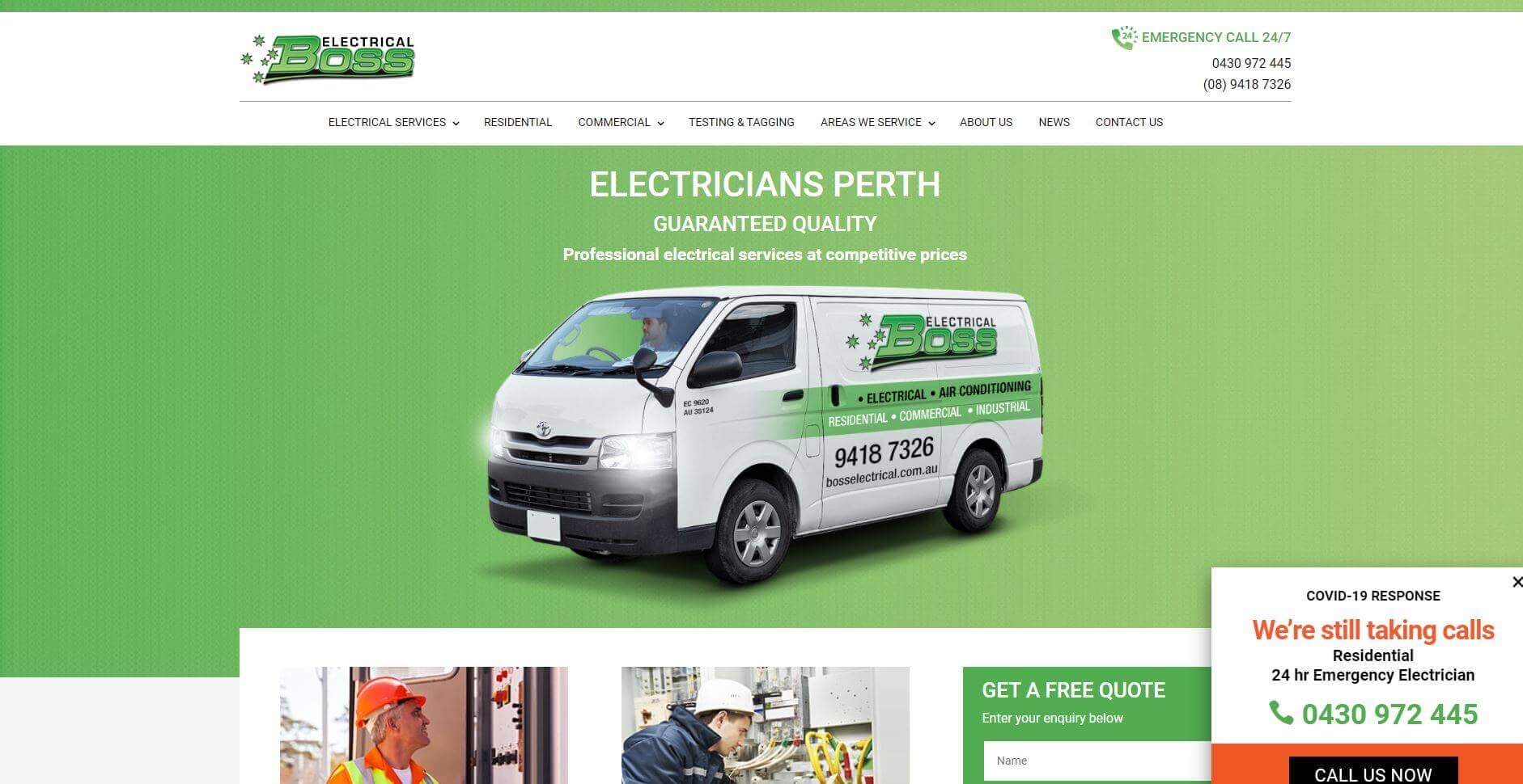boss electrical best electricians in perth