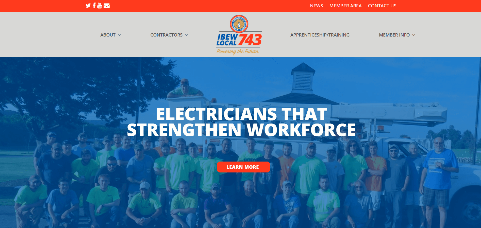 lu 743 ibew neca penn del jersey chapter