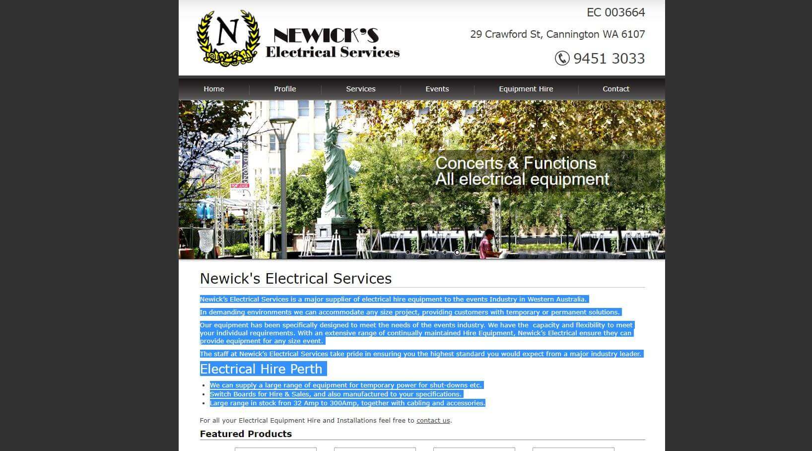 newick s electrical electricians in perth