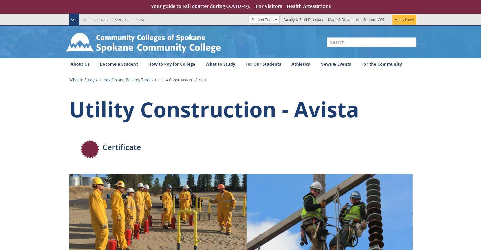 Spokane Community College Lineman Schools Usa